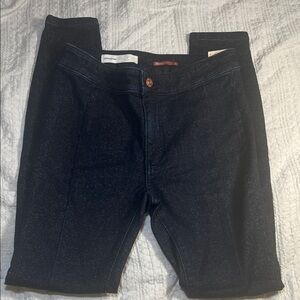 Pilcro high rise denim sparkly fabric denim leggings size 26